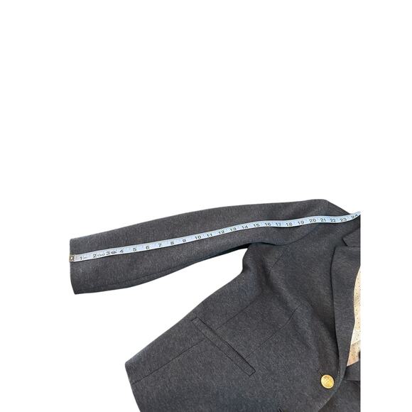 Talbots Charcoal Gray Office Work Career Business Aberdeen Blazer Size 10P - Picture 13 of 13